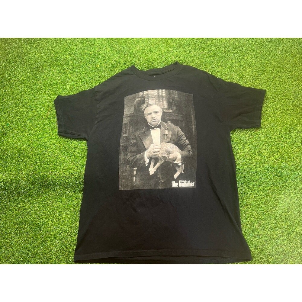 The Godfather T Shirt Men’s Large Black Marlon Brando Movie Quote Graphic Tee